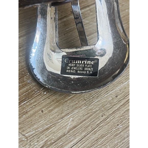 Nocona Men's Leather Western Belt with Silver/ Bronze Buckle size 50 - Picture 7 of 7